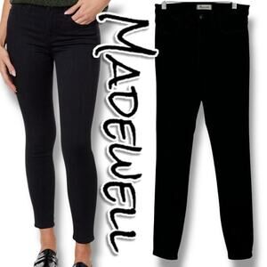 Madewell Roadtripper Jeans Black Ankle Skinny Lightweight Stretch Womens Size 27